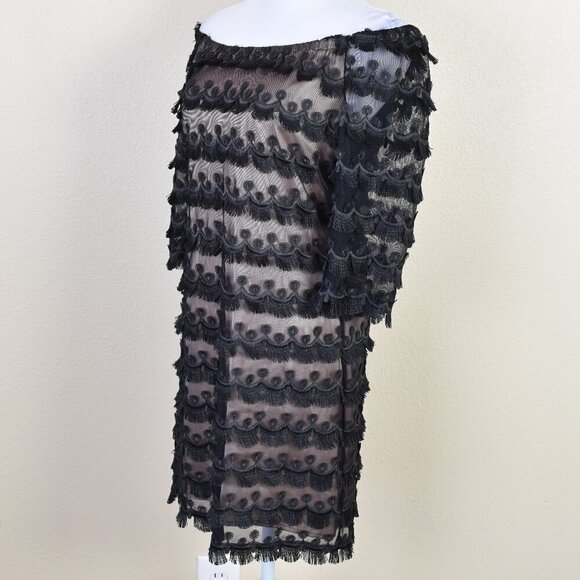 Trina Turk Women's Rosaura Copacabana Fringe Lace Dress - Picture 5 of 11